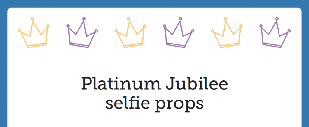 Platinum Jubilee selfie props